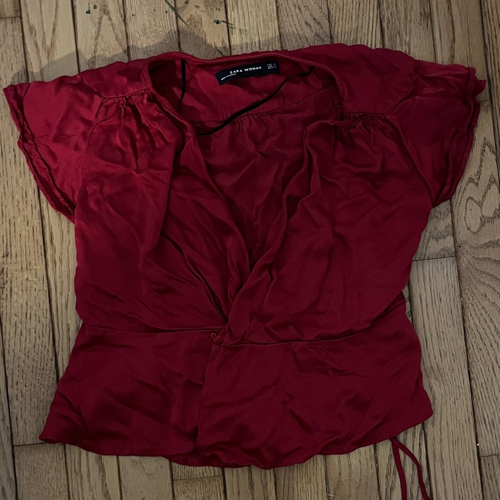 Zara Deep Red Women's Blouse